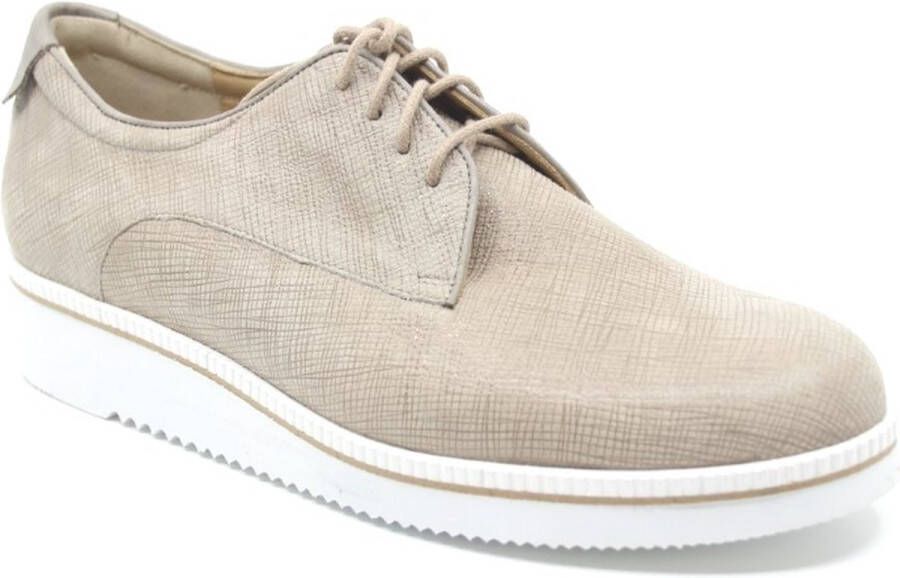 Durea 6191 G Volwassenen Dames veterschoenen Kleur Taupe