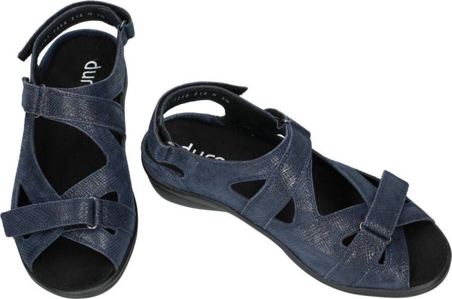 Durea 7258 H Platte sandalenDames Sandalen Blauw