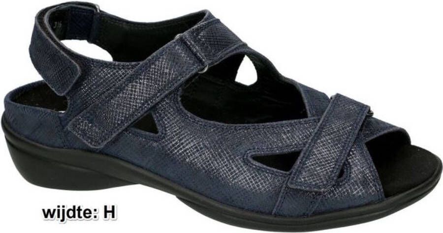 Durea 7258 H Platte sandalenDames Sandalen Blauw