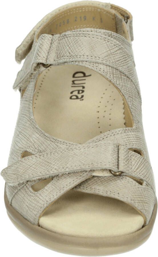 Durea 7258 K Volwassenen Platte sandalen Wit beige