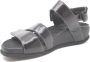 Durea 7416 795 0490 Zwarte dames sandalen met klittenband sluiting - Thumbnail 4