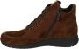 Durea 9735 H Volwassenen VeterlaarzenHoge sneakersDames veterschoenenHalf-hoge schoenen Cognac - Thumbnail 3