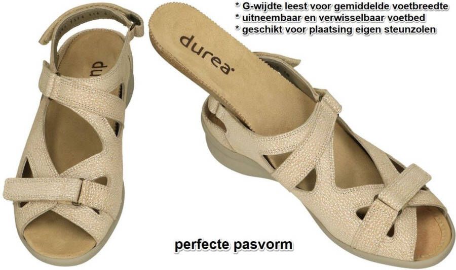 Durea -Dames beige sandalen