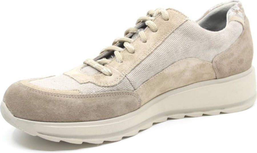 Durea Dames Sneaker 6263-685-0257 Beige Combi Wijdte H