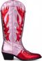 DWRS Regina leren cowboylaarzen roze rood - Thumbnail 5