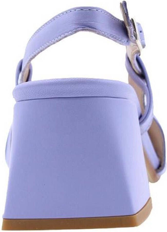 E Mia Peep Toe Peep Heel Purple