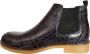 Online Express Leren schoenen- Heren Laarzen- Chelsea boots- Heren schoenen- Exclusief Stoere Mannen laarzen- Enkellaarsje 507- Leather- Zwart met grijs - Thumbnail 3