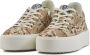 Floris van Floris van Bommel van Floris van Bommel Sneakers Dames Lage sneakers Damesschoenen Leer SFW-10106 print Slangenprint Goud - Thumbnail 12