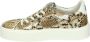 Floris van Floris van Bommel van Floris van Bommel Sneakers Dames Lage sneakers Damesschoenen Leer SFW-10106 print Slangenprint Goud - Thumbnail 14