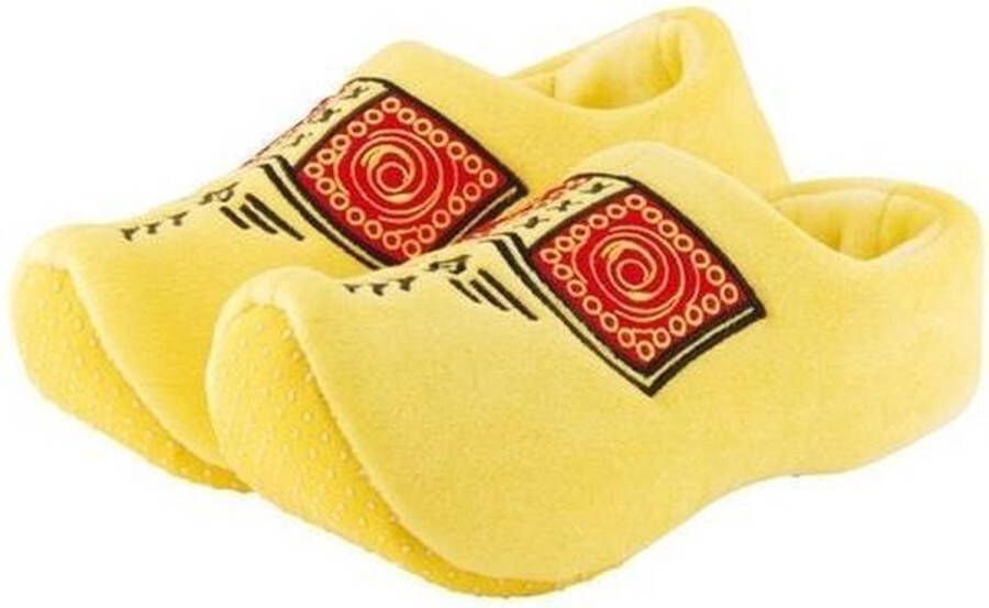 Gele pluche klompen clogs sloffen pantoffels voor peuters Kinder klompsloffen voor jongens meisjes