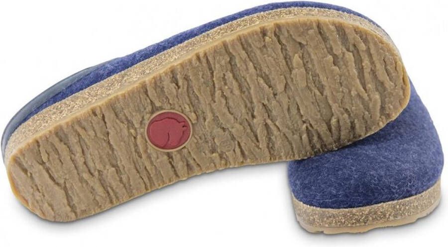 Grizzly Torben pantoffels Blauw Haflinger