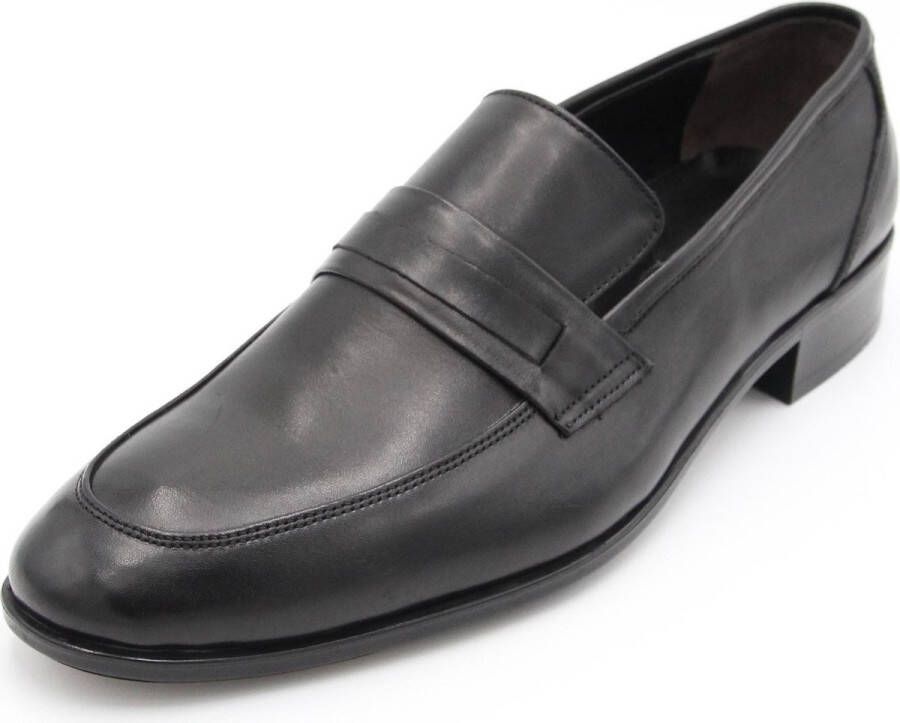 Online Express Heren instappers- Mannen loafer- Nette herenschoenen 1172- Leather- Zwart