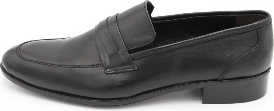 Online Express Heren instappers- Mannen loafer- Nette herenschoenen 1172- Leather- Zwart