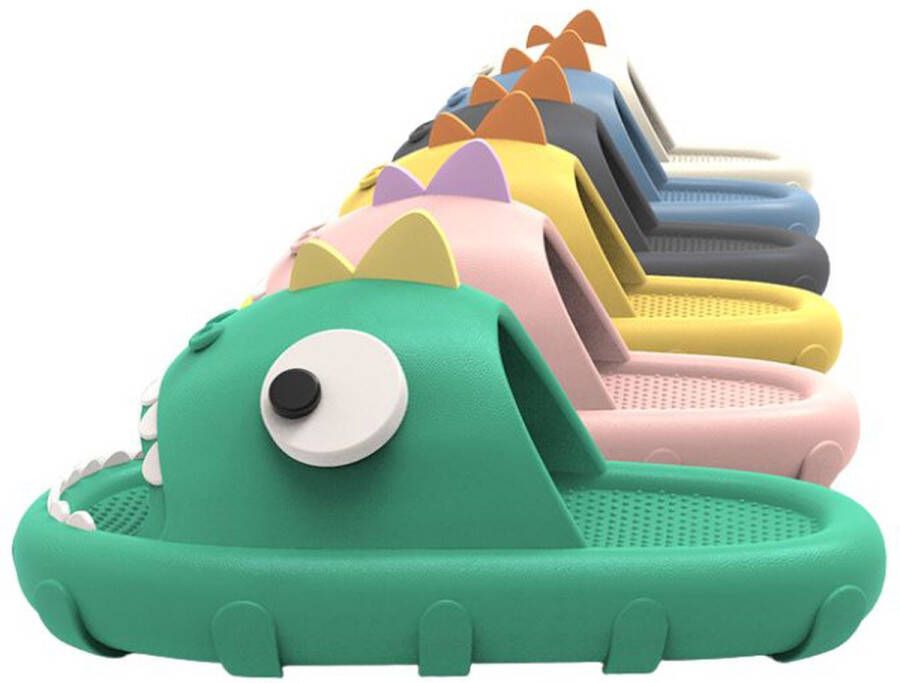 Kinderslippers badslippers kinderen dino roze jongens en meisjes