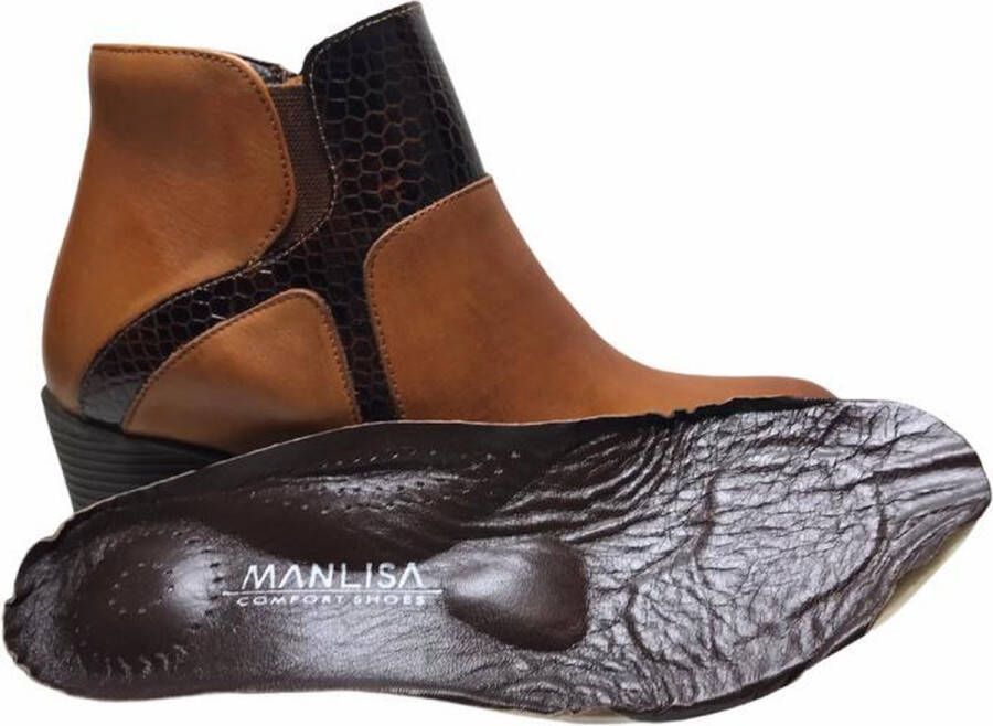 manlisa snake haklaarsje W232-7003 camel dk bruin