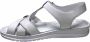 Manlisa velcro 3 kruisjes platte lederen comfort sandalen S147-20-1725 wit - Thumbnail 2