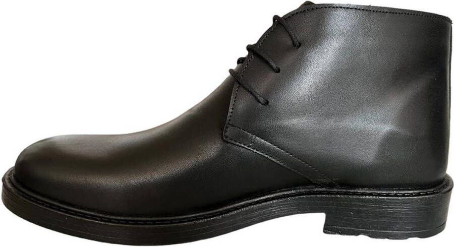 Nette schoenen- Veterschoenen- Casual Heren schoenen 1042- Leather- Zwart