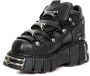 New Rock Lage schoenen M-106-S1 Zwart Zilverkleurig - Thumbnail 2