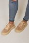 Merkloos Sans marque Sas sneakers | Schoenen dames | Basic | Trendy | Sportief | Zachte stof | Hoge zool | Kleur Beige - Thumbnail 4