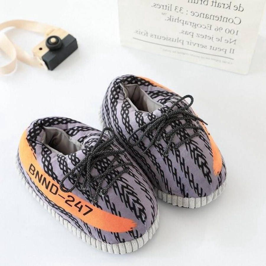 Sneaker Sloffen Paars Met Oranje Details Yeezy Stijl 35 43 Onesize Unisex