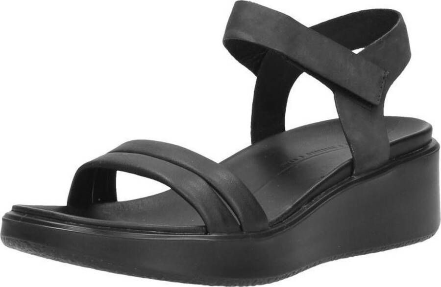 ECCO Flowt Wedge Sandalen zwart Nubuck Dames