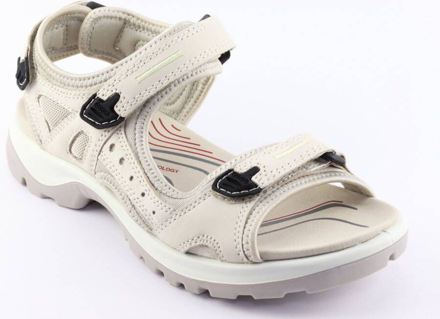 ECCO Offroad Sandalen Beige Leer Dames