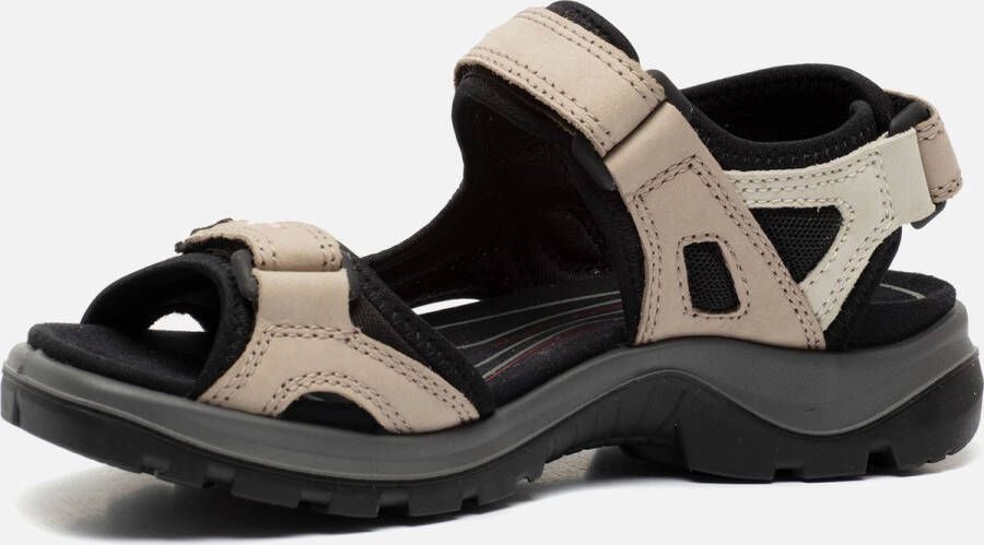 ECCO Offroad Sandalen Grijs Leer Dames