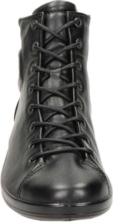 ECCO SOFT 2.0 dames Veterboot Zwart