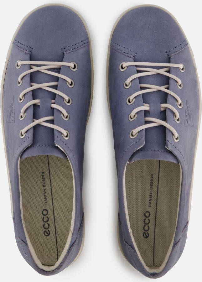 ECCO Soft 2.0 W Veterschoenen blauw Nubuck Dames