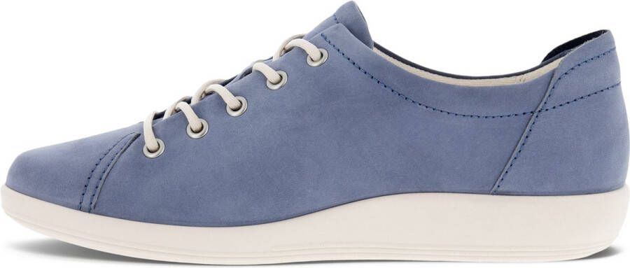 ECCO Soft 2.0 W Veterschoenen blauw Nubuck Dames