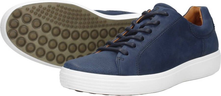 ECCO Soft 7 Sneakers Blauw Nubuck Heren