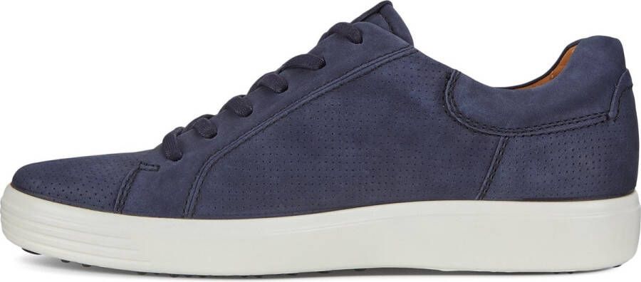 ECCO Soft 7 Sneakers Blauw Nubuck Heren