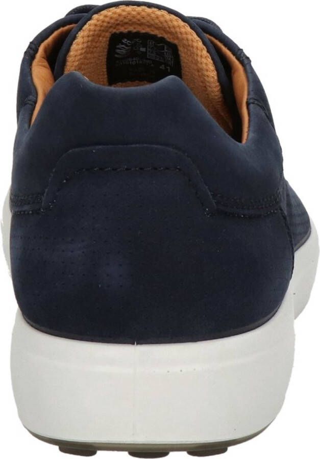 ECCO Soft 7 Sneakers Blauw Nubuck Heren