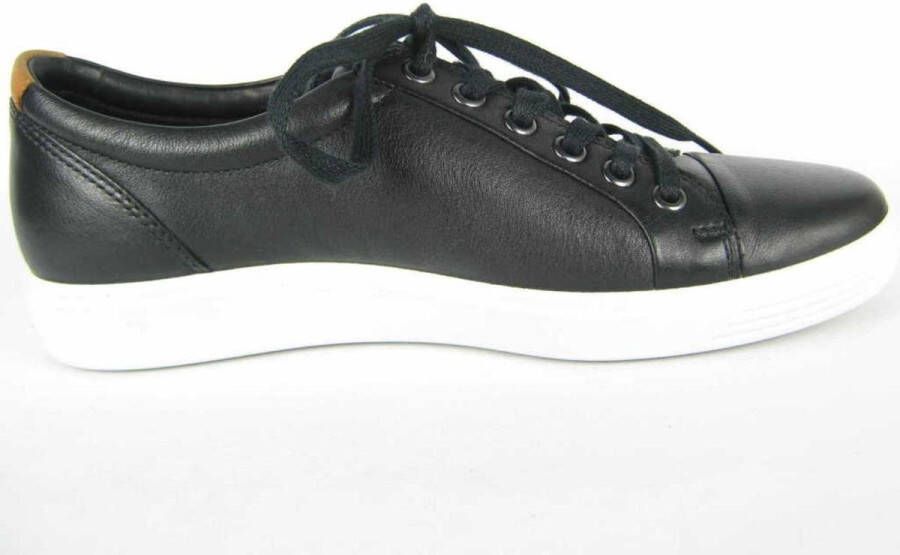 ECCO Soft 7 W Sneakers Zwart Leer Dames