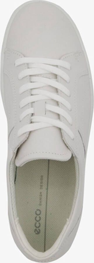 ECCO Soft Classic leren dames veterschoenen wit Uitneembare zool