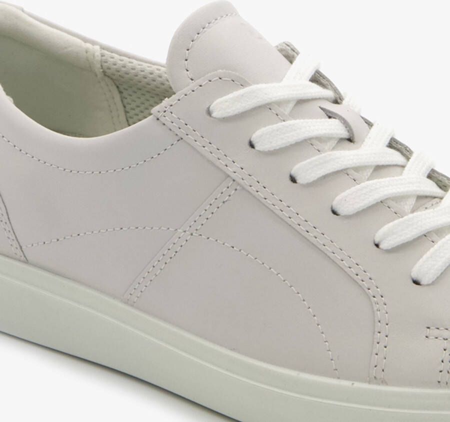 ECCO Soft Classic leren dames veterschoenen wit Uitneembare zool