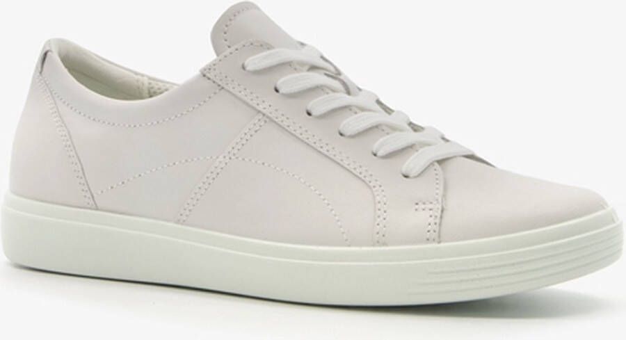 ECCO Soft Classic leren dames veterschoenen wit Uitneembare zool