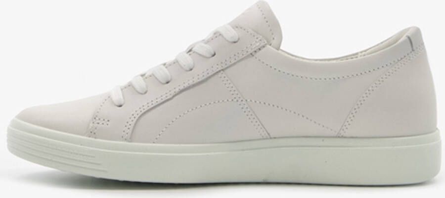 ECCO Soft Classic leren dames veterschoenen wit Uitneembare zool