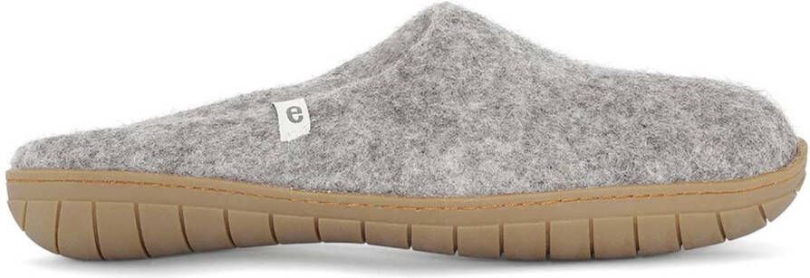 Egos Copenhagen Unisex Pantoffels Slipper Natural Grey Rubber sole