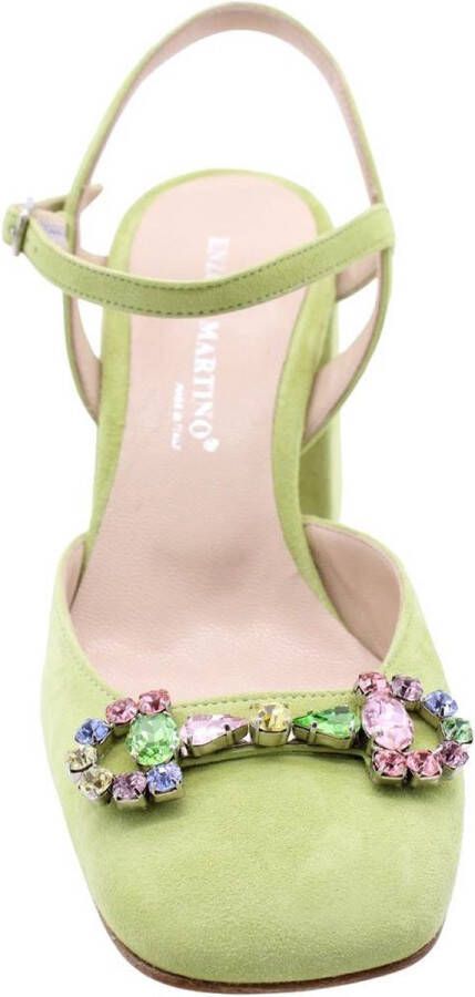 Enzo Di Martino Peep Toe Peep Heel Green