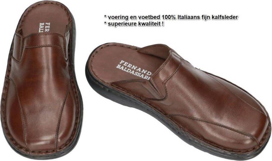 Fbaldassarri -Heren bruin pantoffels & slippers