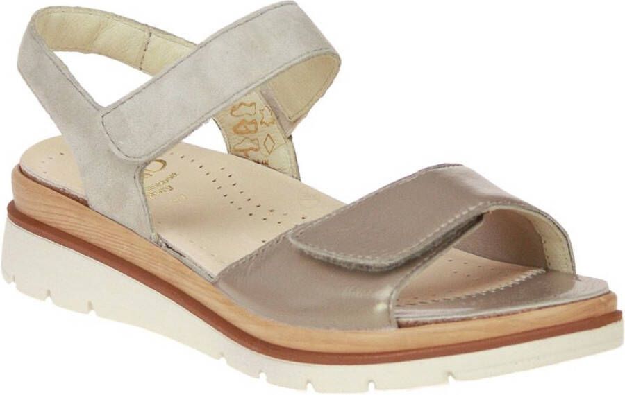 Fidelio Hallux Beige-Gouden Sandaal G-leest