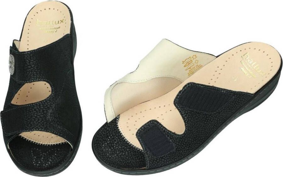 Fidelio Hallux -Dames zwart slippers & muiltjes