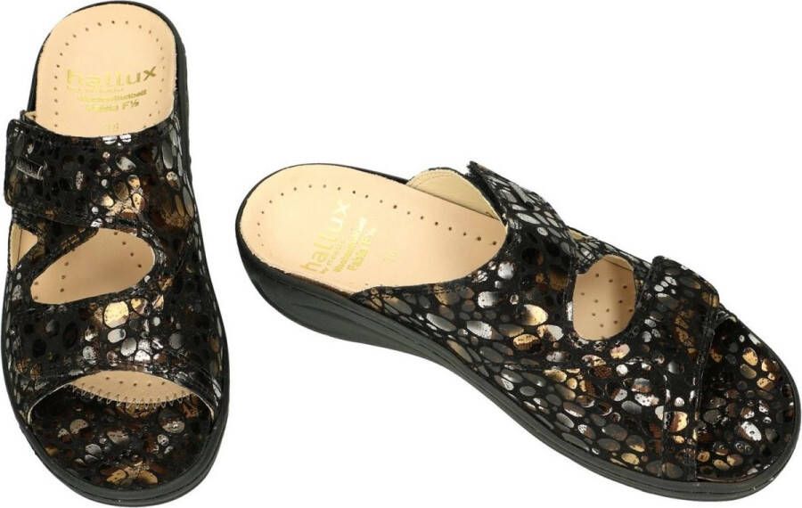 Fidelio Hallux -Dames zwart slippers & muiltjes