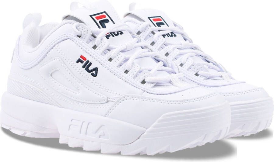 Fila Witte Polyester Sneaker met Contrasterende Details White Dames