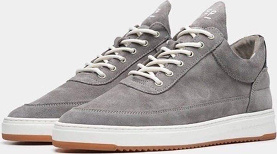 Filling Pieces Grijze Suède Lage Top met Rimpelontwerp Gray Heren - Foto 3