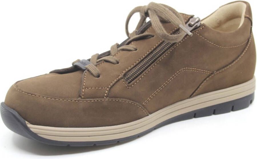 FinnComfort Finn Comfort OSORNO 01402-751187 Bruine extra brede veterschoenen met rits wijdte K