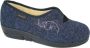 Fischer Dames Pantoffel 203528 Blauw - Thumbnail 2