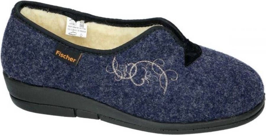 Fischer Dames Pantoffel 203528 Blauw