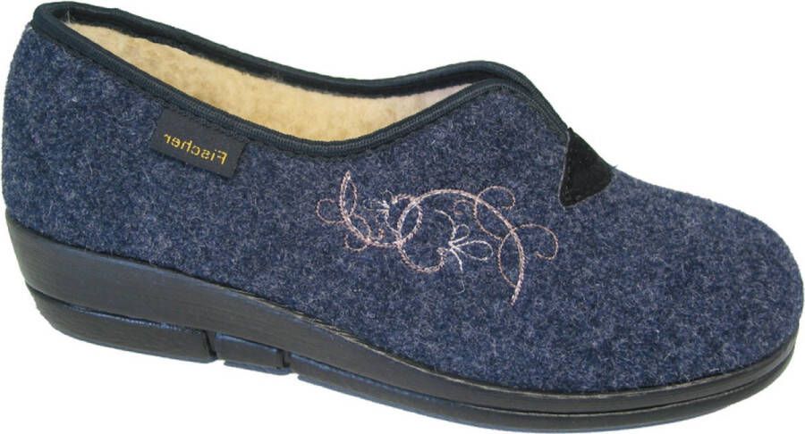 Fischer Dames Pantoffel 203528 Blauw